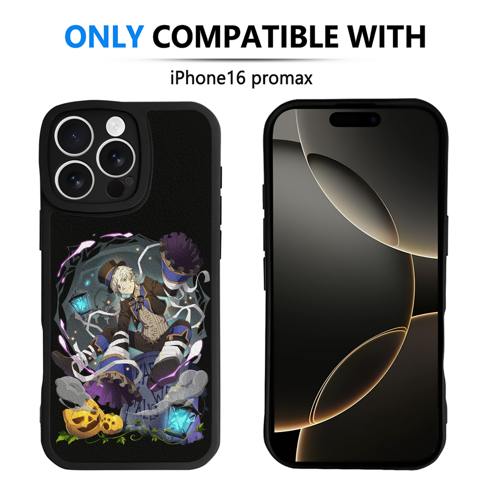 （画像用） 文豪ストレイドッグス Bungo Stray Dogs 【iPhone 16シリーズ対応】シリコンスマホケース（レザー調） 材質：シリコン